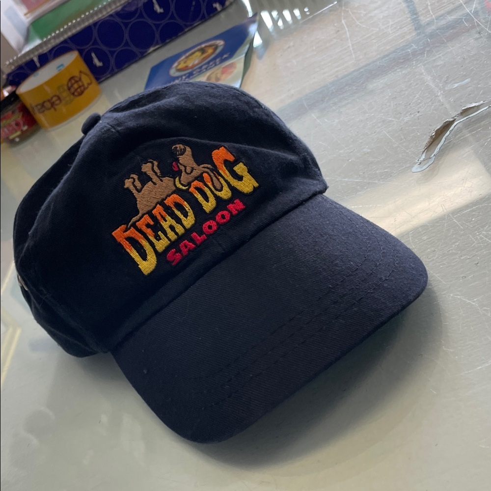 Unisex Adult Dad Hat Dead Dog Saloon Pre Owned OSFM Black Used
